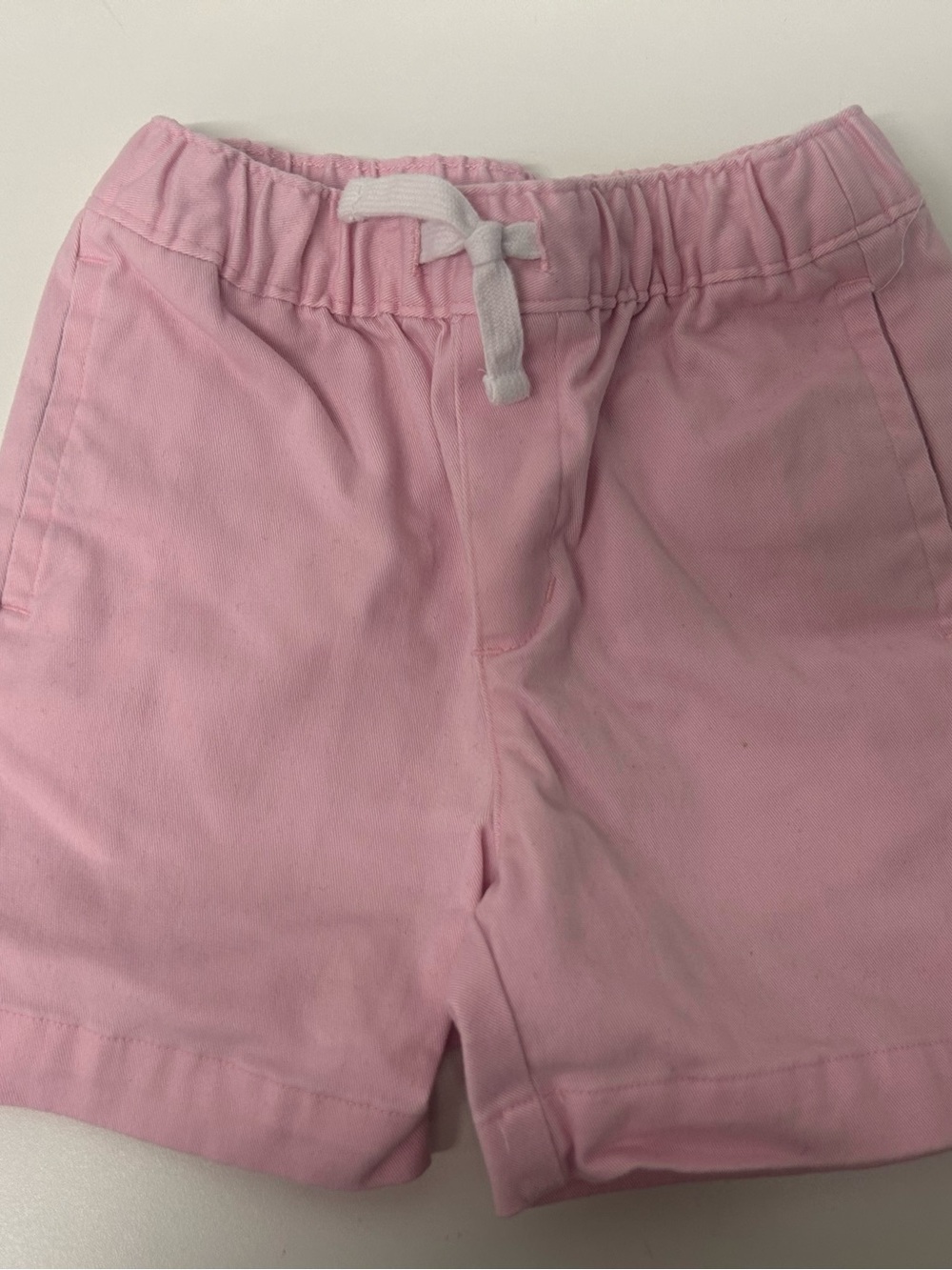 Janie and Jack Light Pink Pull-On Shorts with White Drawstring
